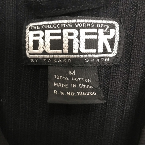 BEREK Black Sequin Sweater Jacket Cardigan Medium - Picture 3 of 7